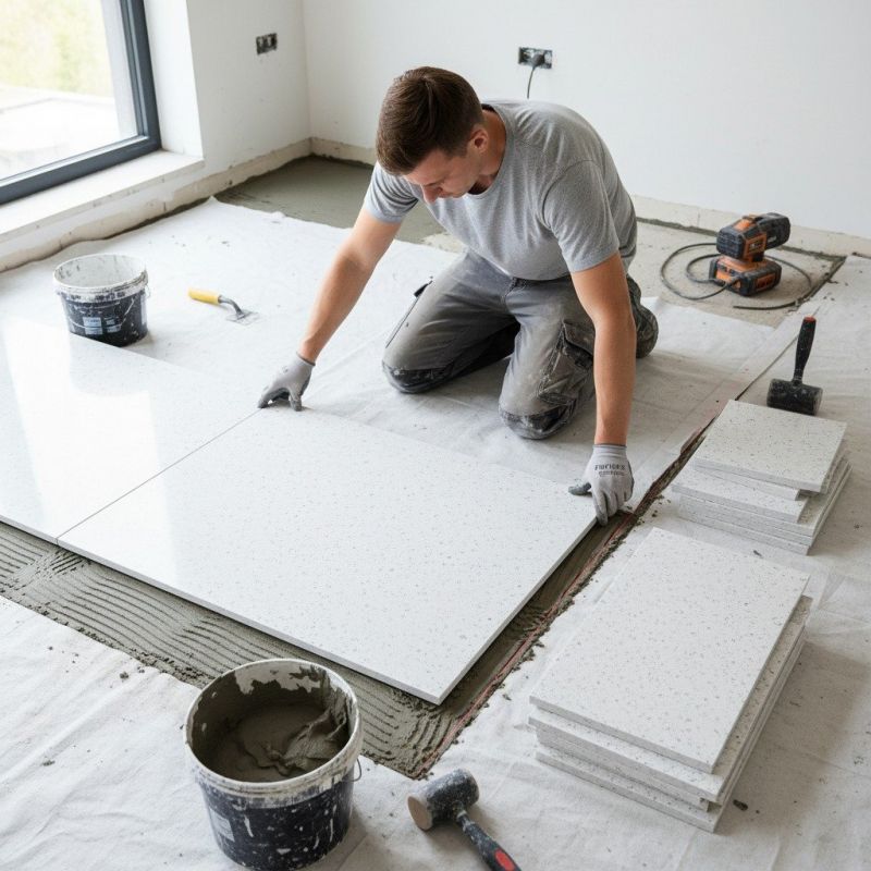 Hearth Tile Installation